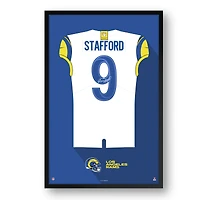 Matthew Stafford Los Angeles Rams 14" x 20" Away Jersey Framed Art Print