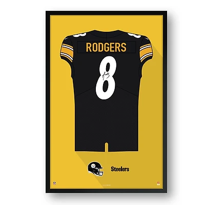 Aaron Rodgers Pittsburgh Steelers 14" x 20" Home Jersey Framed Art Print