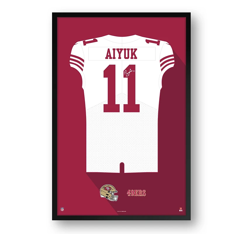 Brandon Aiyuk San Francisco 49ers 14" x 20" Away Jersey Framed Art Print