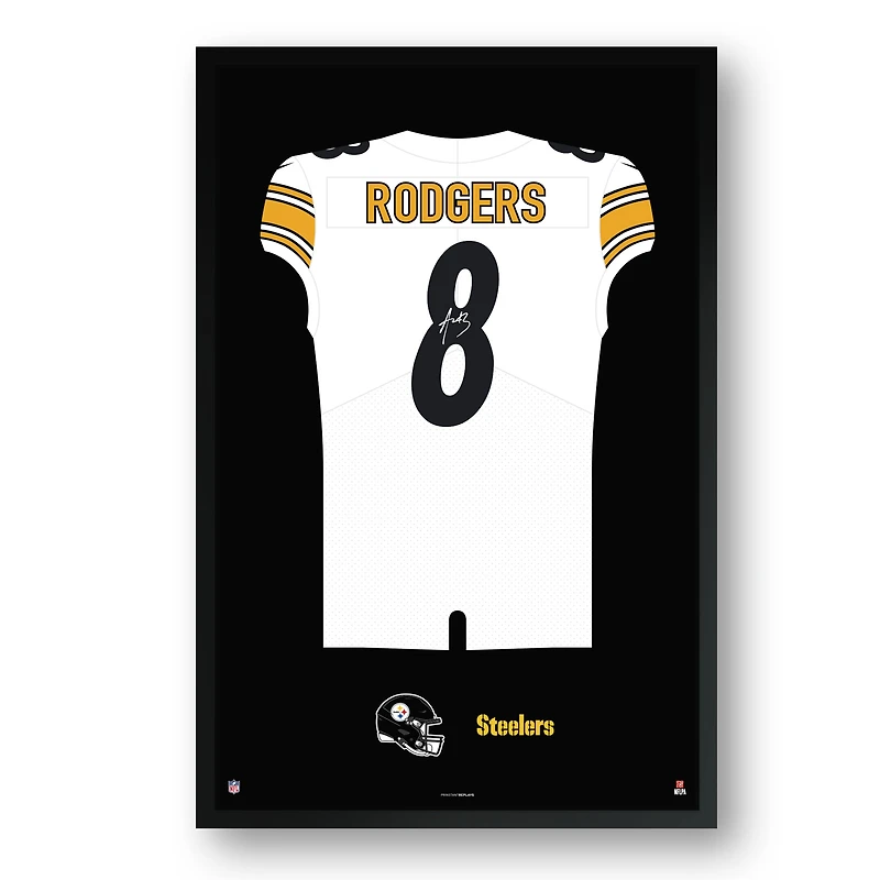 Aaron Rodgers Pittsburgh Steelers 14" x 20" Away Jersey Framed Art Print