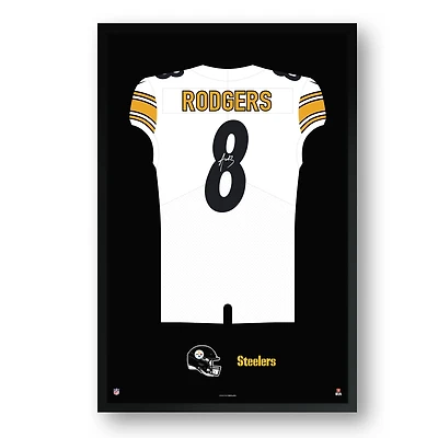 Aaron Rodgers Pittsburgh Steelers 14" x 20" Away Jersey Framed Art Print