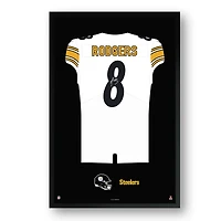 Aaron Rodgers Pittsburgh Steelers 14" x 20" Away Jersey Framed Art Print