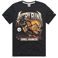Unisex Homage Darnell Washington Charcoal Pittsburgh Steelers Angry Runs Player Graphic Tri-Blend T-Shirt