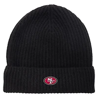 Unisex NAADAM Black San Francisco 49ers Cashmere Ribbed Cuffed Knit Hat