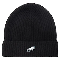 Unisex NAADAM Black Philadelphia Eagles Cashmere Ribbed Cuffed Knit Hat
