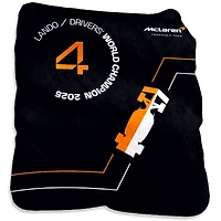 Lando Norris McLaren F1 Team 2025 Drivers' World Champion 50'' x 60'' Jersey Silk Touch Throw Plush Blanket