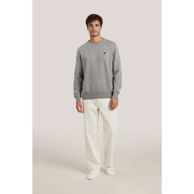 Men's NAADAM Gray New England Patriots Cashmere Sweater