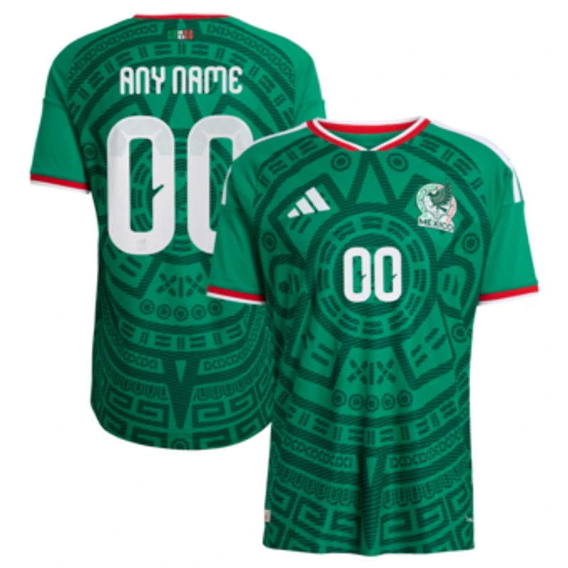 Men's adidas  Green Mexico National Team 2026 Home Authentic Custom Jersey