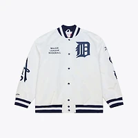 Men's Mitchell & Ness White Detroit Tigers Cooperstown Collection Arctic Lightweight Satin Full-Snap Jacket