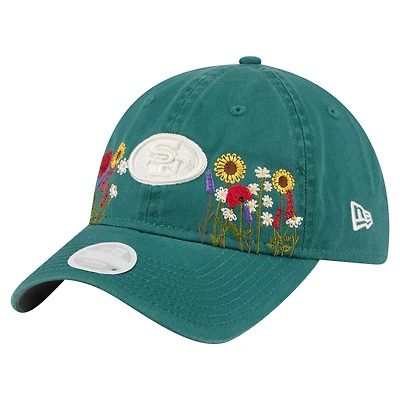 Women's New Era  Green San Francisco 49ers Wildflower 9TWENTY Adjustable Hat