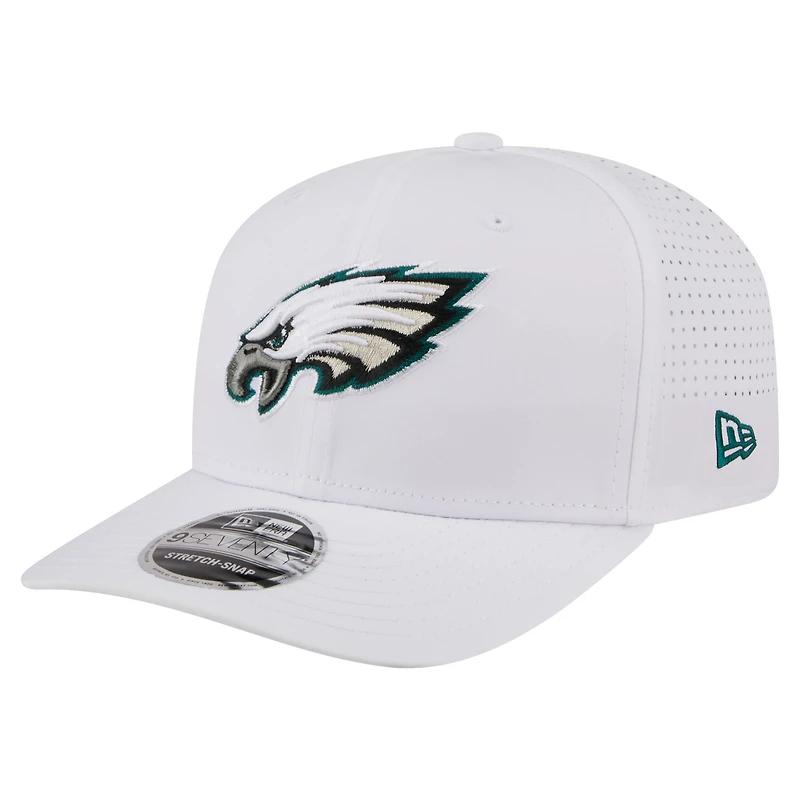 Men's New Era White Philadelphia Eagles Name Plate 9SEVENTY Adjustable Hat