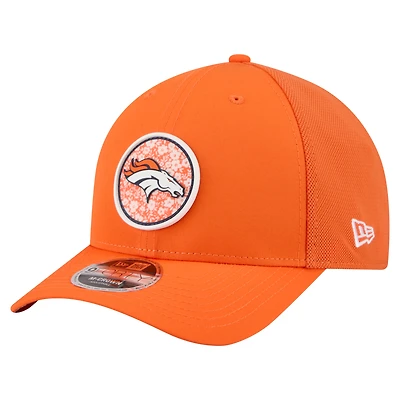 Men's New Era  Orange Denver Broncos Floral 9FORTY M-Crown Trucker Adjustable Hat