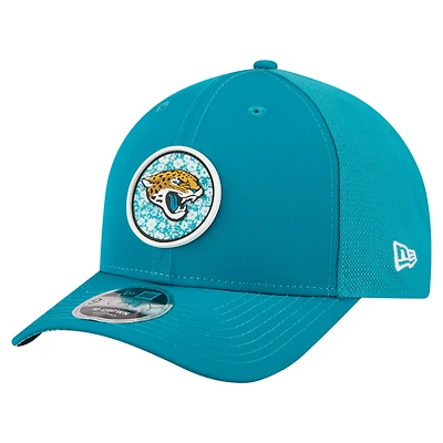 Men's New Era  Teal Jacksonville Jaguars Floral 9FORTY M-Crown Trucker Adjustable Hat