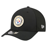 Men's New Era  Black Pittsburgh Steelers Floral 9FORTY M-Crown Trucker Adjustable Hat