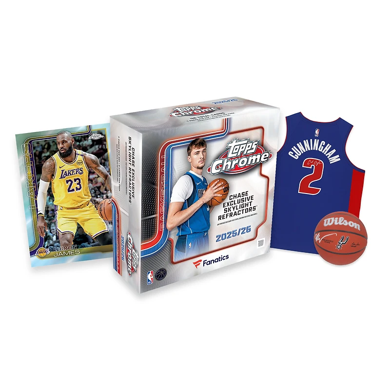 2025/26 Topps Chrome Basketball Factory Sealed Fanatics Exclusive Mega Box