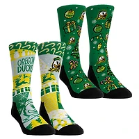 Youth Rock Em Socks Oregon Ducks Holiday Remix Crew Socks Two-Pack