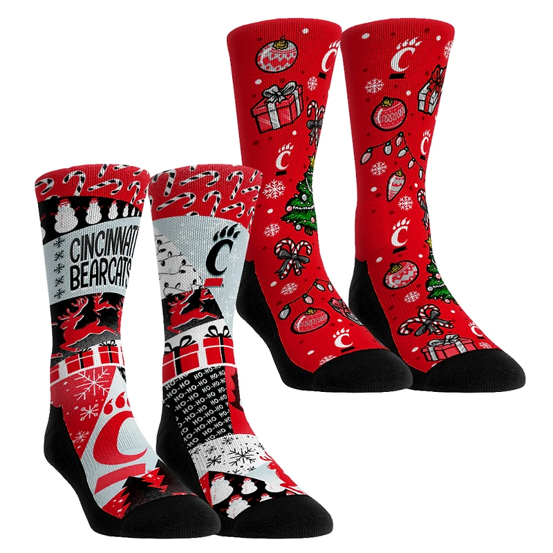 Youth Rock Em Socks Cincinnati Bearcats Holiday Remix Crew Socks Two-Pack