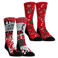 Youth Rock Em Socks Cincinnati Bearcats Holiday Remix Crew Socks Two-Pack