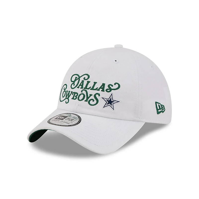 Men's New Era White Dallas Cowboys Golf Course Casual Classic Adjustable Hat