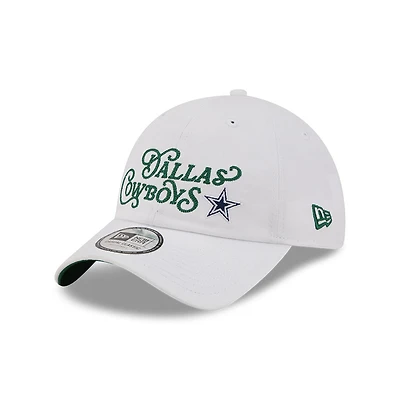 Men's New Era White Dallas Cowboys Golf Course Casual Classic Adjustable Hat