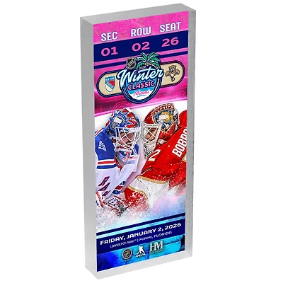 Highland Mint Florida Panthers vs. New York Rangers 2026 NHL Winter Classic 3D Acrylic Block Art