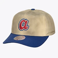 Men's Mitchell & Ness Cream Atlanta Braves Retro Roots Cooperstown Snapback Hat