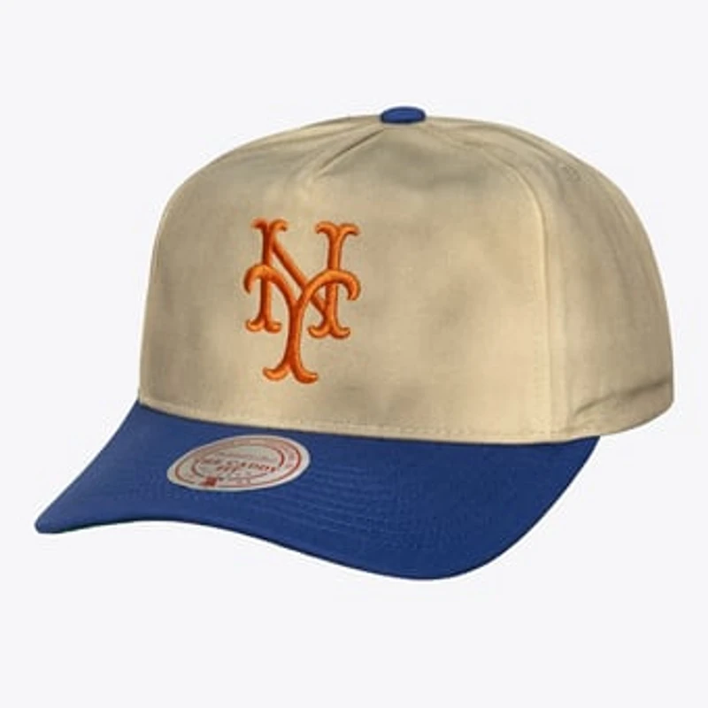Men's Mitchell & Ness Cream New York Mets Retro Roots Deadstock Cooperstown Snapback Hat