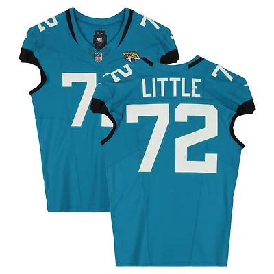 Walker Little Jacksonville Jaguars Game-Used #72 Teal Nike Jersey vs. Los Angeles Chargers on November 16, 2025
