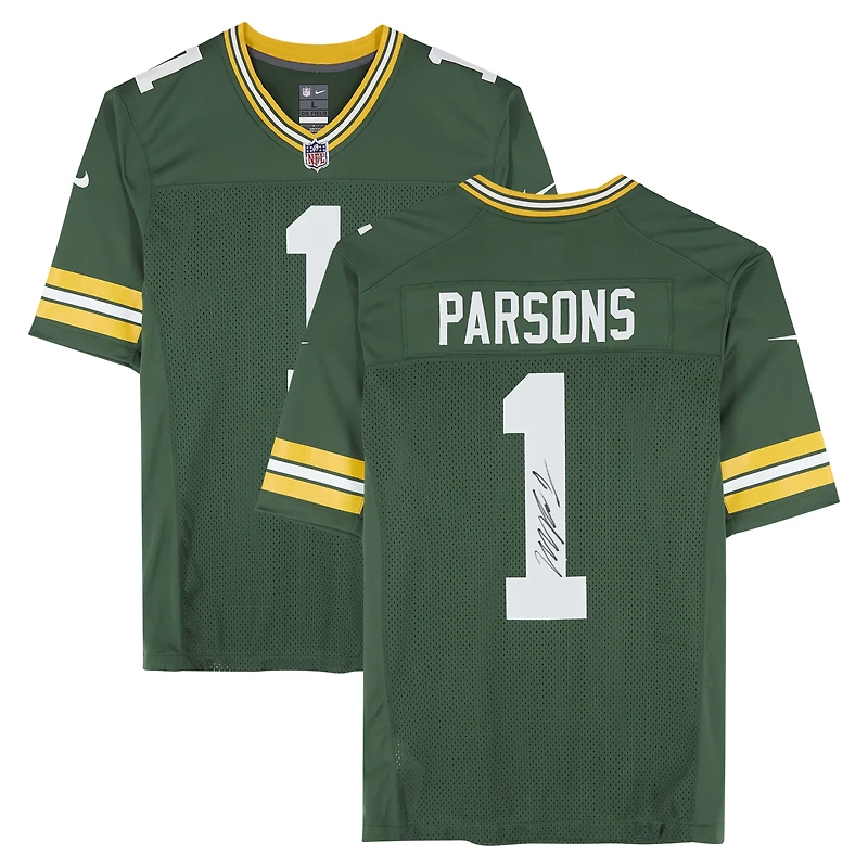 Micah Parsons Green Bay Packers Autographed Green Nike Limited Jersey