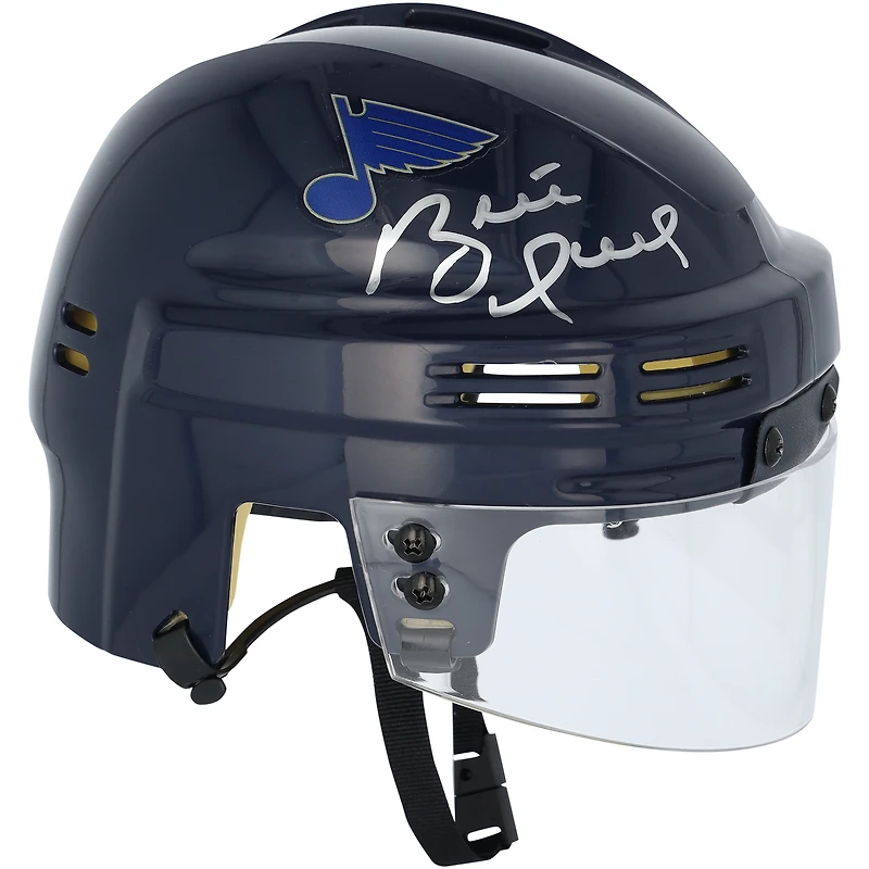 Brett Hull St. Louis Blues Autographed Navy Mini Helmet