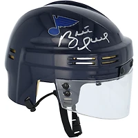 Brett Hull St. Louis Blues Autographed Navy Mini Helmet