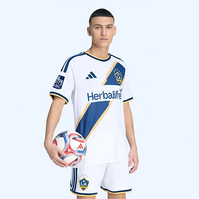 Men's adidas White LA Galaxy 2026 The VeloCITY Kit On-Field Authentic Patch Jersey