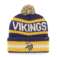 Men's '47  Purple Minnesota Vikings Bering Cuffed Knit Hat with Pom