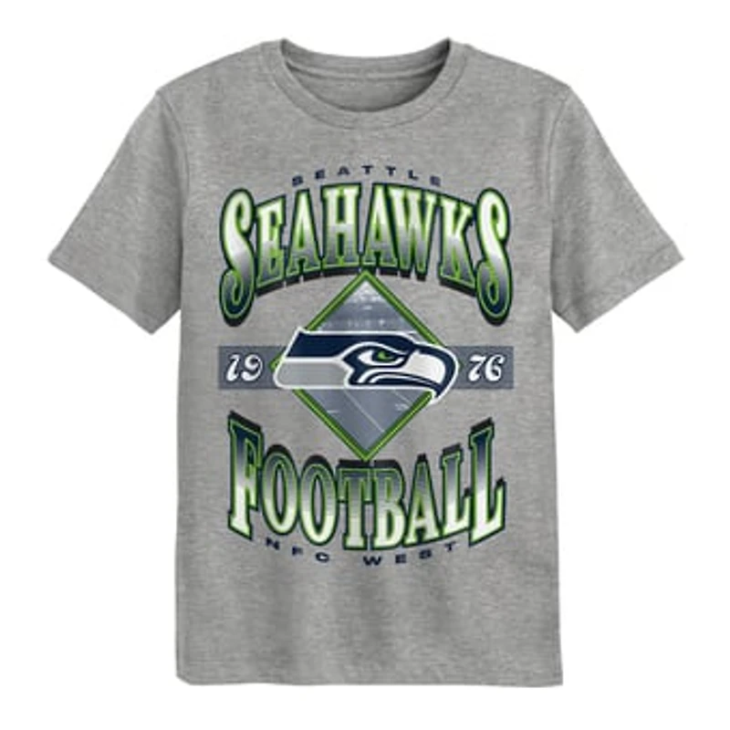 Preschool Outerstuff Dark Heather Gray Seattle Seahawks Of Days Past T-Shirt