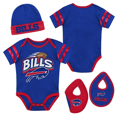 Newborn Outerstuff Royal Buffalo Bills Pint Prodigy Three Piece Creeper Set