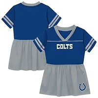 Toddler Outerstuff  Royal Indianapolis Colts Stadium Lights V-Neck Fashion Football Jersey Dress