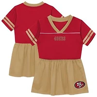 Toddler Outerstuff  Scarlet San Francisco 49ers Stadium Lights V-Neck Fashion Football Jersey Dress