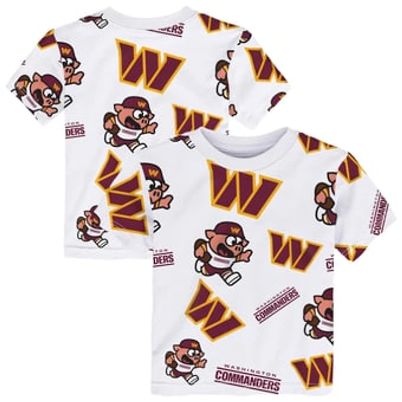 Toddler Outerstuff White Washington Commanders Mascot Play T-Shirt