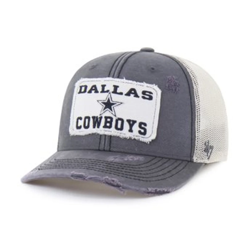 Men's '47 Charcoal Dallas Cowboys Well-Worn Egremont Adjustable Trucker Hat