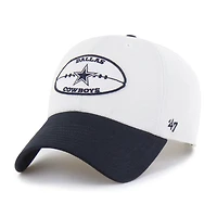 Men's '47 Cream/Navy Dallas Cowboys Pique Patch Clean Up Adjustable Hat