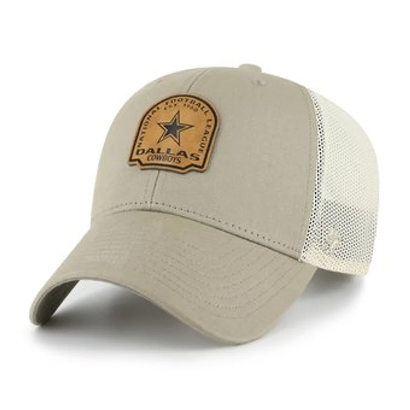 Men's '47 Khaki Dallas Cowboys Bonehide Trucker Adjustable Hat