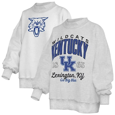 Women's Pressbox  Heather Gray Kentucky Wildcats Reversible Sweatshirt