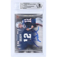 Tom Brady New England Patriots Autographed 2011 Panini Crown Royale Jersey Number Materials Prime GU Dual-Color Relic #14 #05/10 Beckett Fanatics Witnessed Authenticated Card