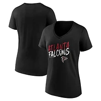 Women's Black Atlanta Falcons Hustle V-Neck T-Shirt
