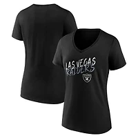 Women's Black Las Vegas Raiders Hustle V-Neck T-Shirt