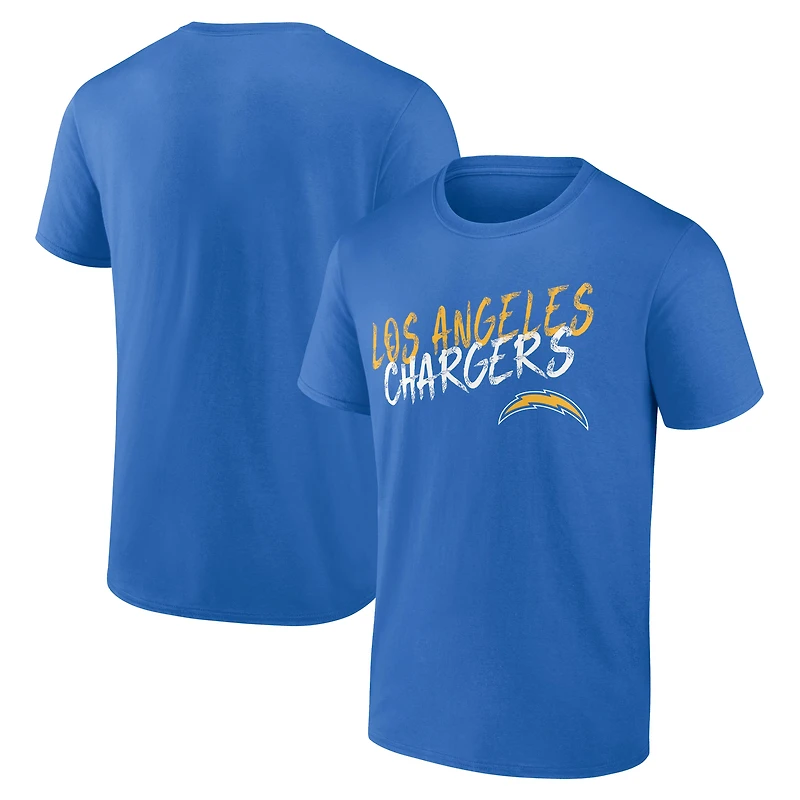 Men's Powder Blue Los Angeles Chargers Hustle T-Shirt