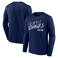 Men's College Navy Seattle Seahawks Hustle Long Sleeve T-Shirt