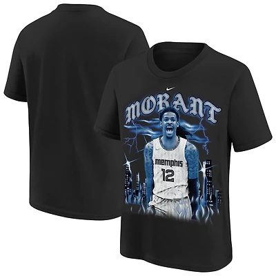Youth Nike Ja Morant Black Memphis Grizzlies City Edition Player T-Shirt