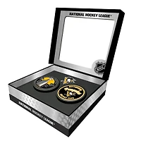 Pittsburgh Penguins Stanley Cup Retro Puck & 3D Cup Puck Gift Box Set