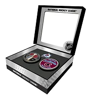 Colorado Avalanche Stanley Cup Retro Puck & 3D Cup Puck Gift Box Set